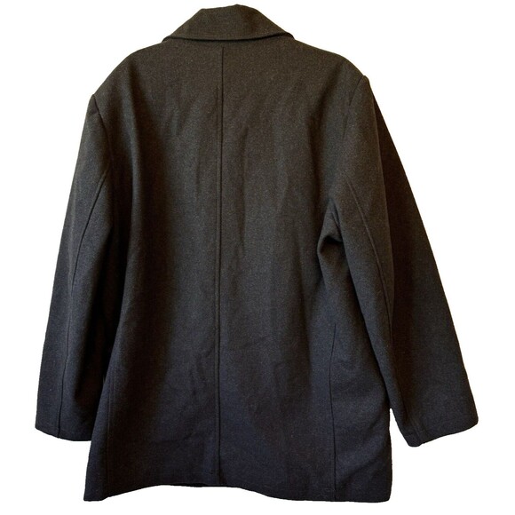 Tahari Coat Women's Size XL Wool Blend Pea Coat Lined Pockets Dark‎ Gray Black - Picture 6 of 14